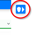 Button to open the active logo selection