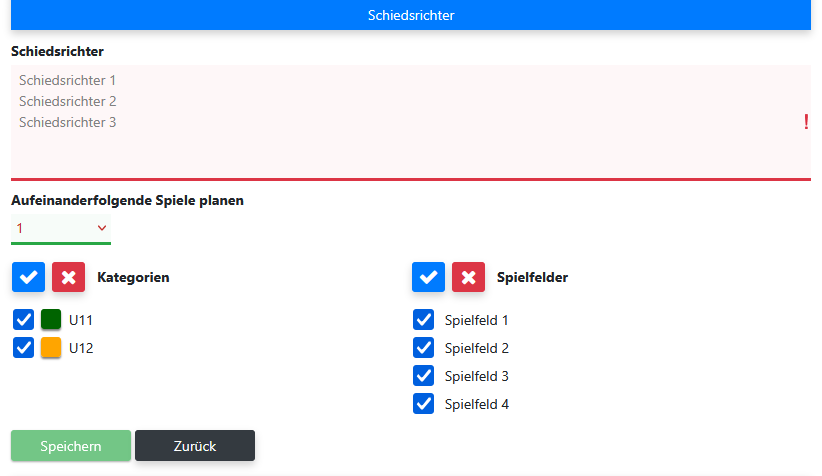 Schiedsrichter zum Turnier hinzufügen